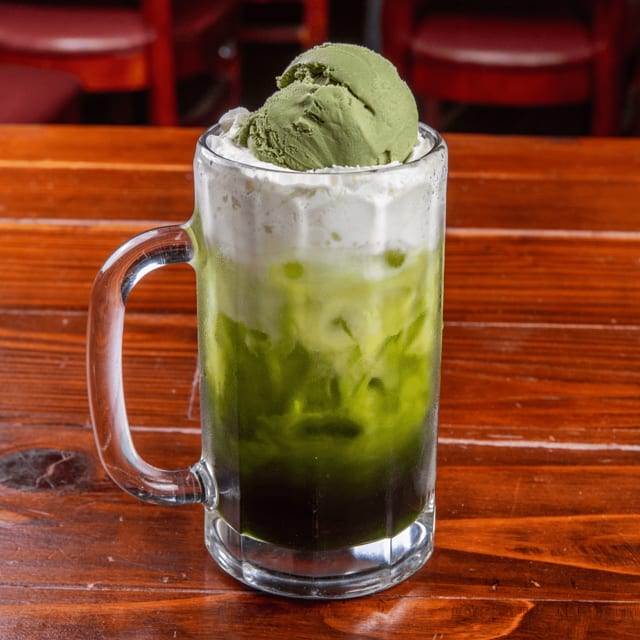 Thai Iced Green Tea Float.
