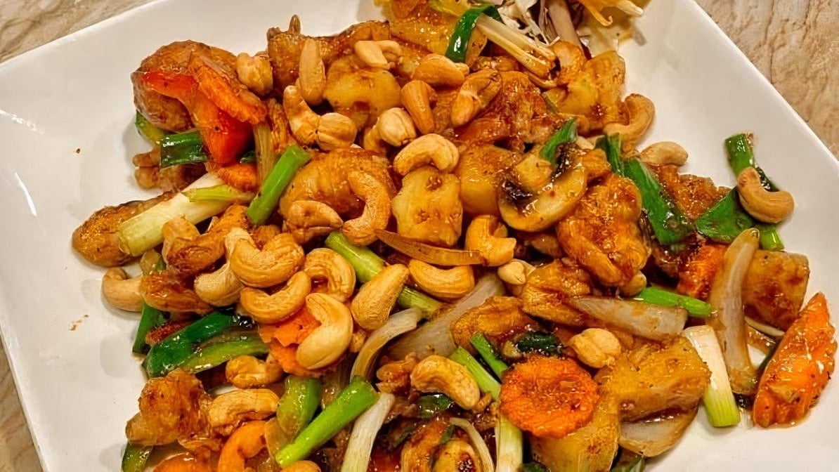 Traditional Stir-Fried Thai Stir-Fry Cashew Nut.