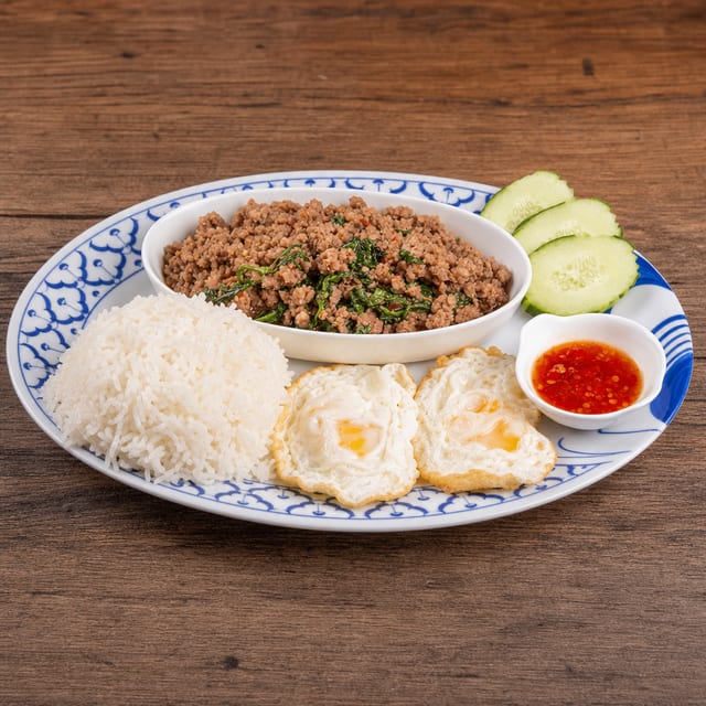 Spicy Basil with Ground Meat.