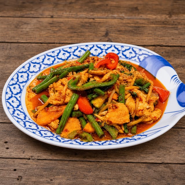 ST2 Green Bean w/Red Curry Paste.