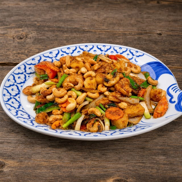 Traditional Stir-Fried Thai Stir-Fry Cashew Nut.